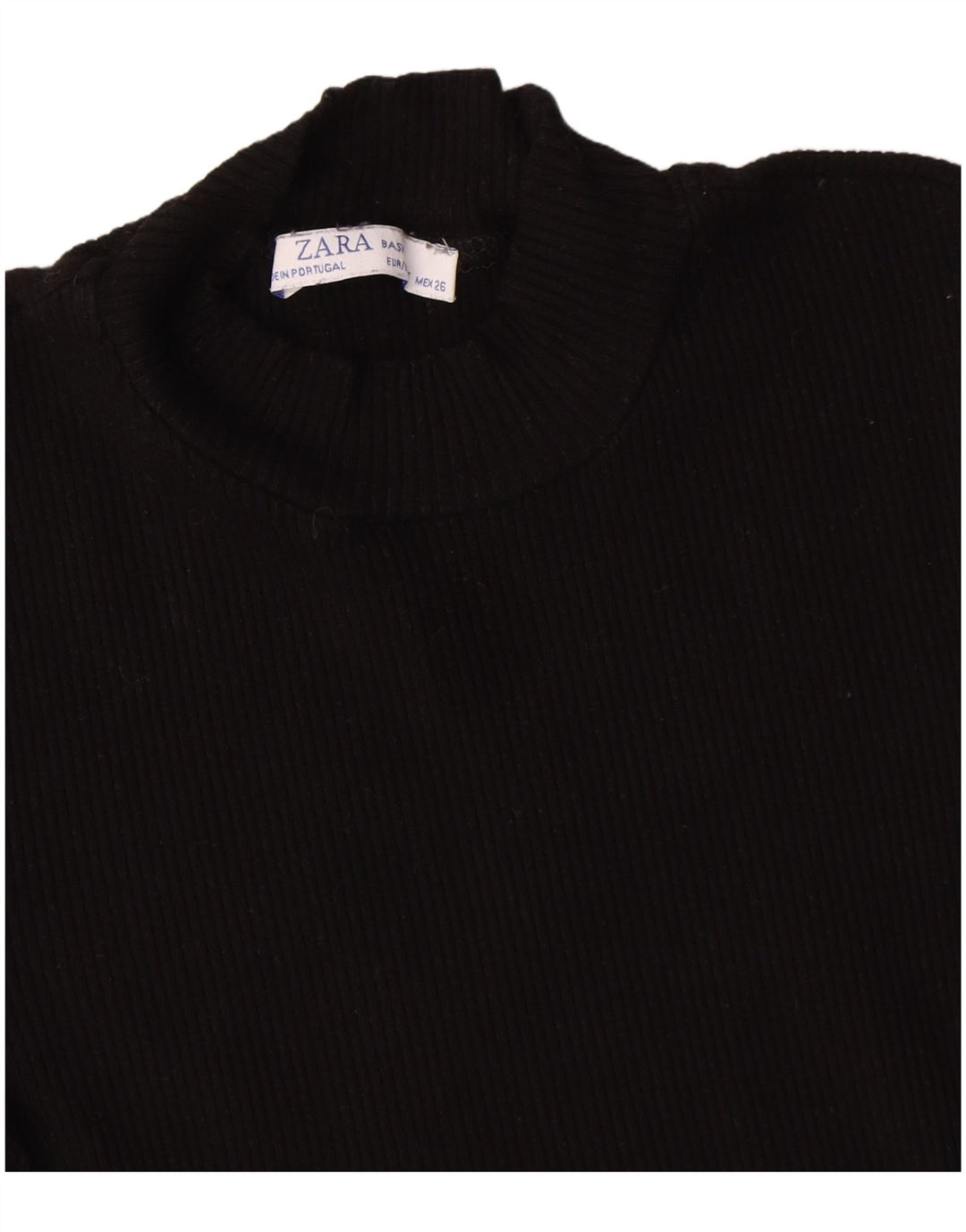 Zara Damen T-Shirt Top UK 8 Small Schwarz