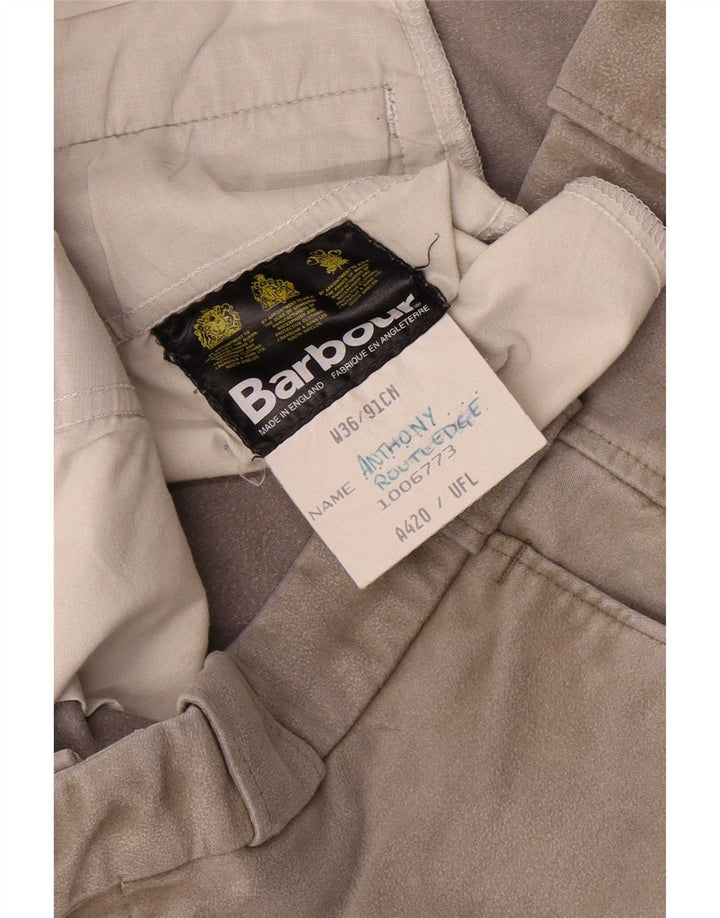 Barbour Herren gerade Chinohose W36 L30 graue Baumwolle