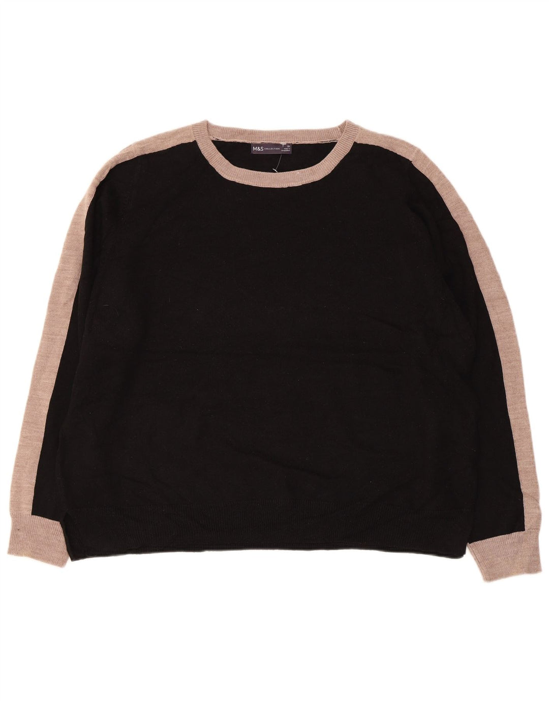 MARKS & SPENCER Damen-Pullover mit U-Boot-Ausschnitt, UK 20 2XL, Schwarz