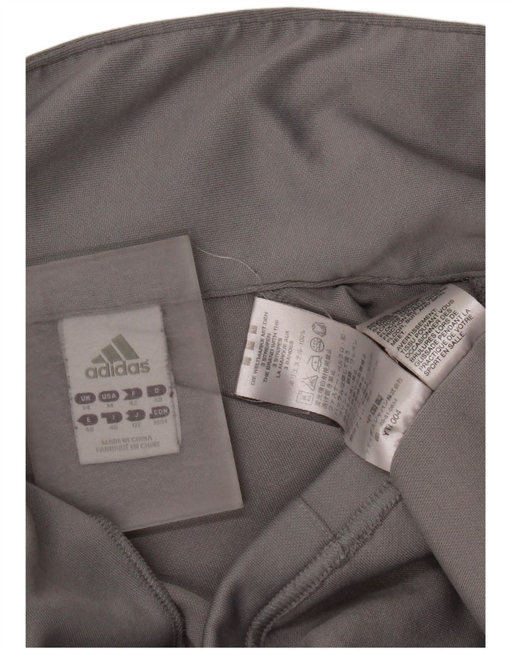 Adidas Damen Trainingsanzug Top Jacke UK 14 Mittelgrau
