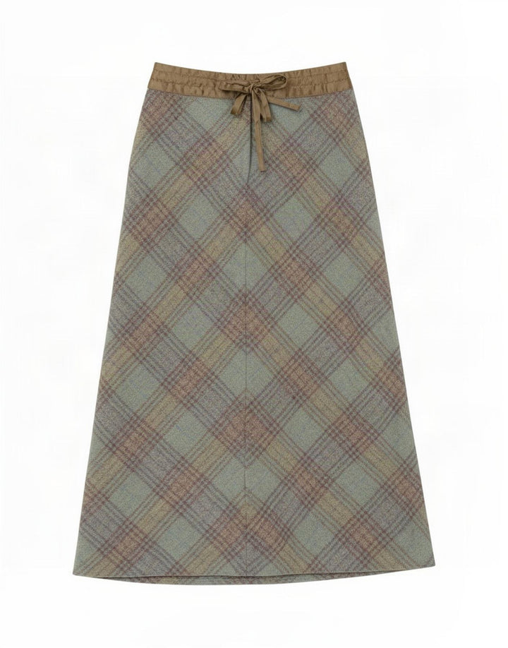 Boden Damen Maxirock UK 10 Small W27 Grün kariert