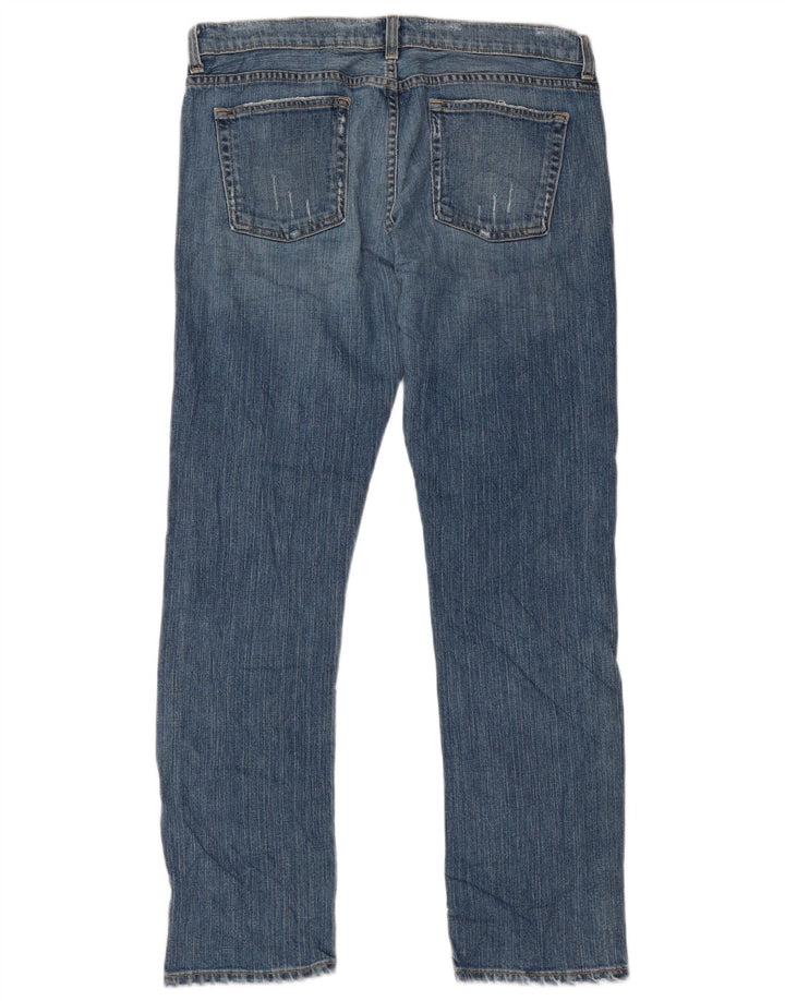 J. CREW Damen Straight Jeans US 10 Large W34 L29 Blau