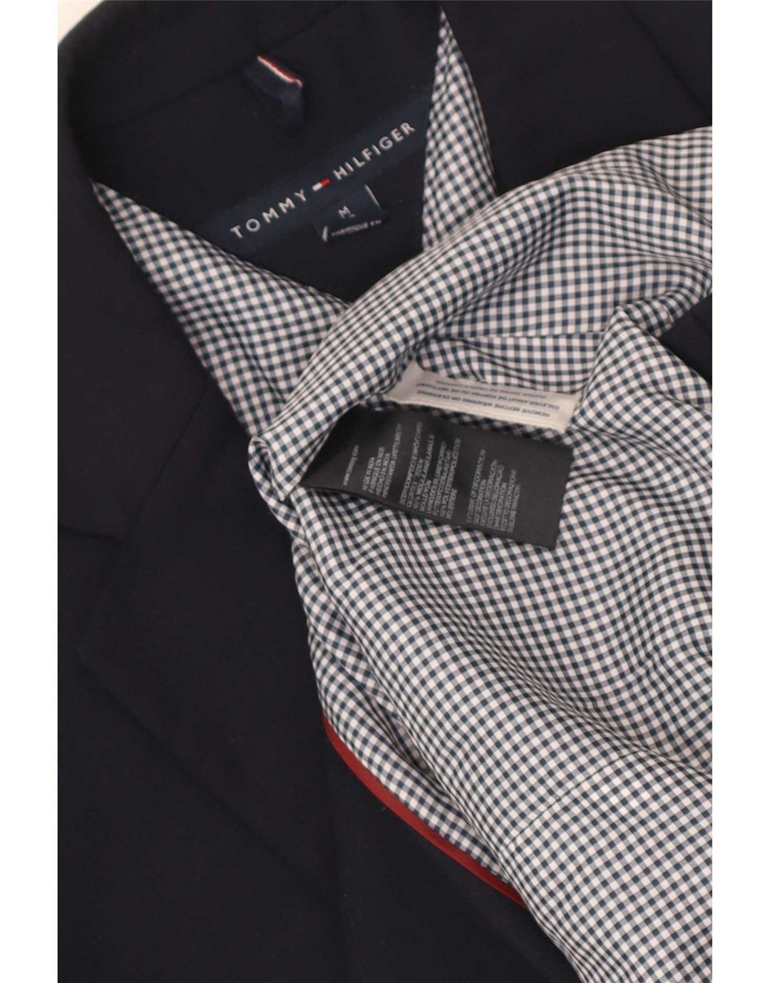 Tommy Hilfiger Herren-Blazer mit 2 Knöpfen, UK 38, mittelmarineblaue Wolle