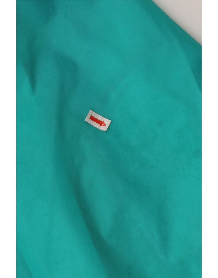 J Jeantex Herren-Regenjacke mit Kapuze, UK 38, Mittelgrün, Colourblock-Polyamid