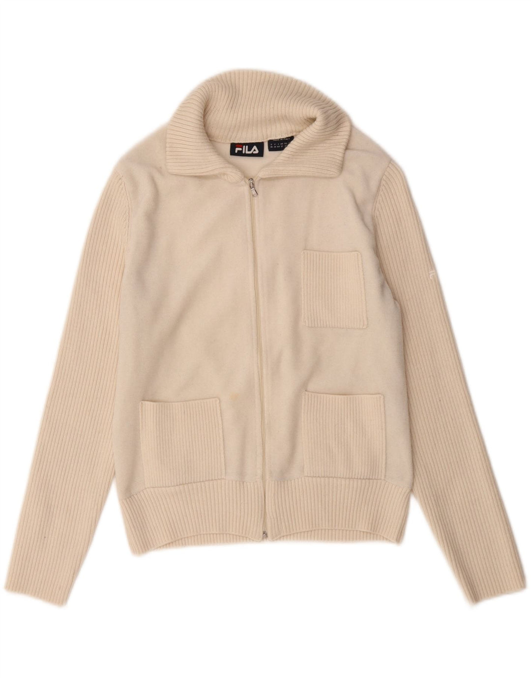 Fila Damen Strickjacke UK 12 Medium Beige Polyacryl