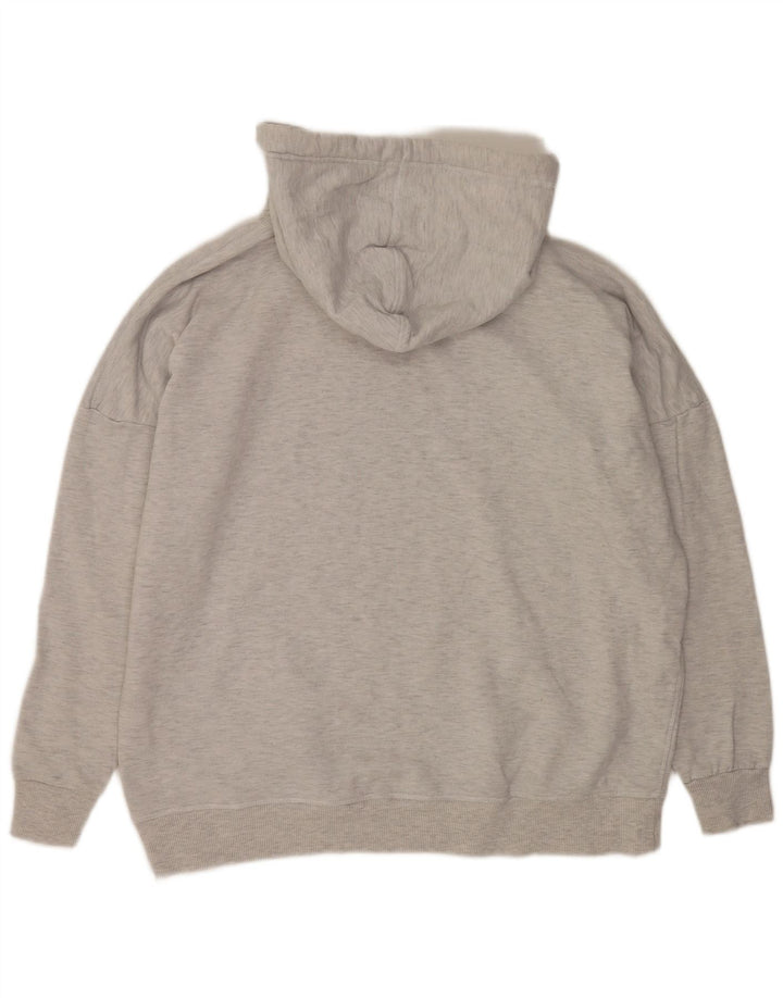 Superdry Damen-Kapuzenpullover mit Grafik, übergroß, UK 12, Mittelgrau meliert