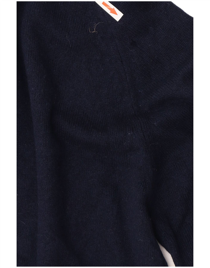 Marks & Spencer Herren-Pullover mit Rundhalsausschnitt, XL, marineblaue Lammwolle