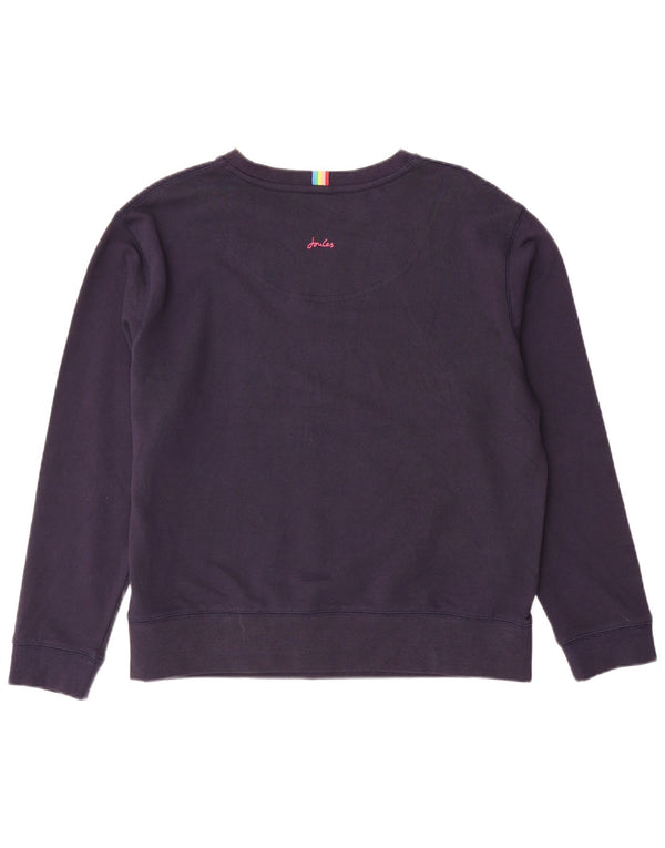JOULES Damen-Sweatshirt in Übergröße, Größe M, Marineblau, Baumwolle, UK 12