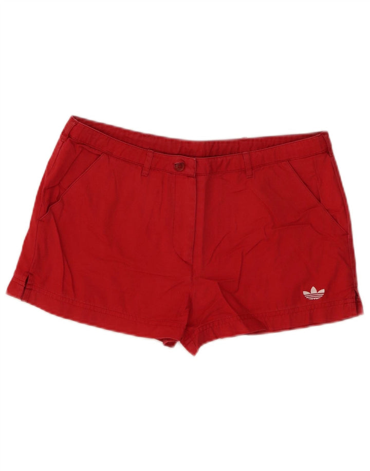 Adidas Damen Hot Pants UK 10 Small W29 Rote Baumwolle