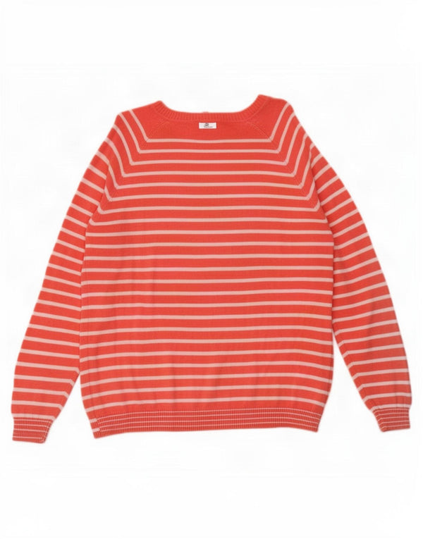 Joules Damen-Pullover mit U-Boot-Ausschnitt, Gr. 18, XL, rosa gestreiftes Leinen