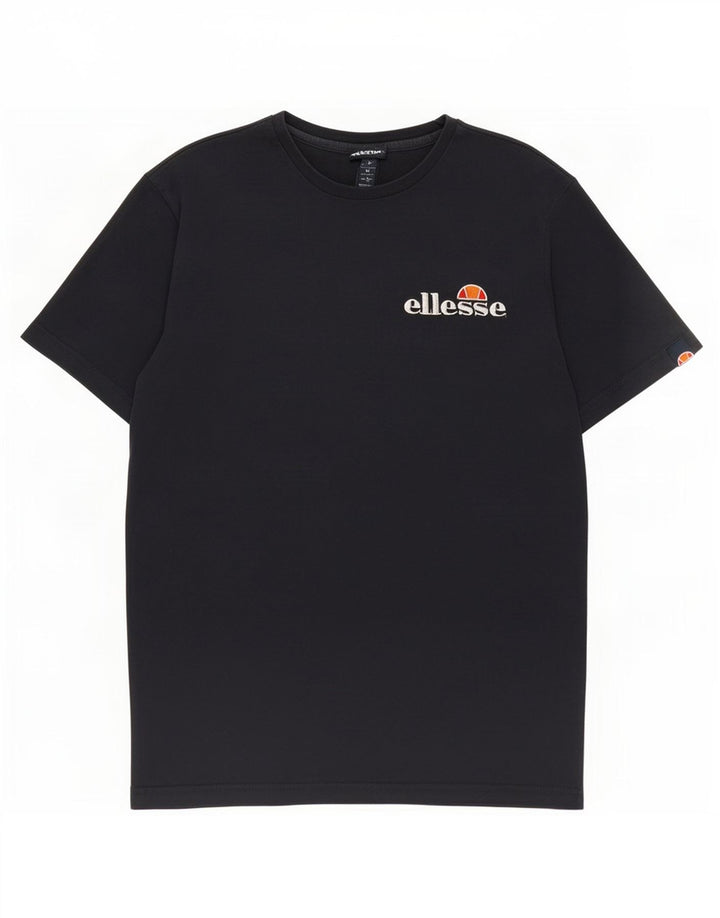Ellesse Herren-T-Shirt mit Grafik, mittlere marineblaue Baumwolle