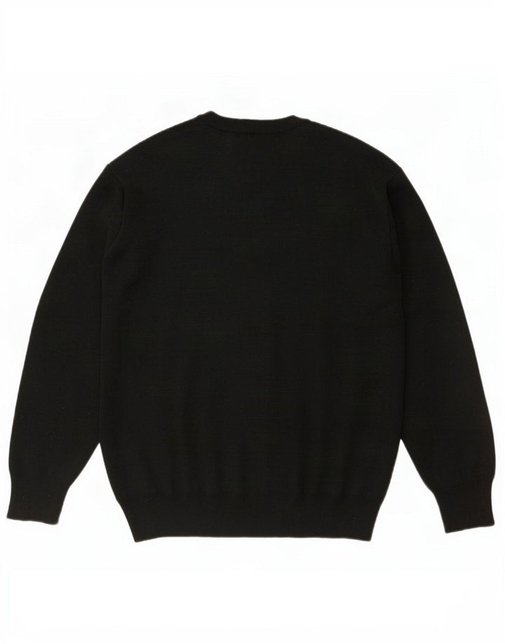 Gabicci Herren-Pullover mit V-Ausschnitt, groß, schwarz gestreift, Wolle