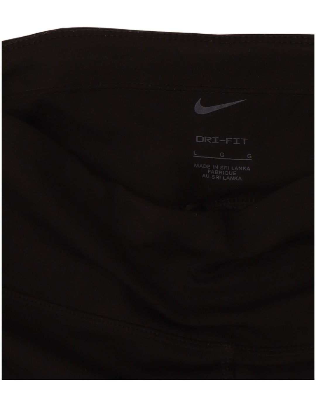 NIKE Womens Dri Fit Capri Leggings UK 14 Large Schwarz Polyester