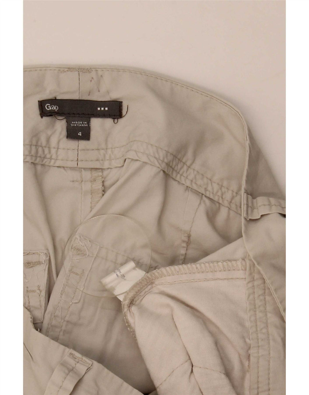 Gap Damen Cargoshorts US 4 Small W32 Beige Baumwolle