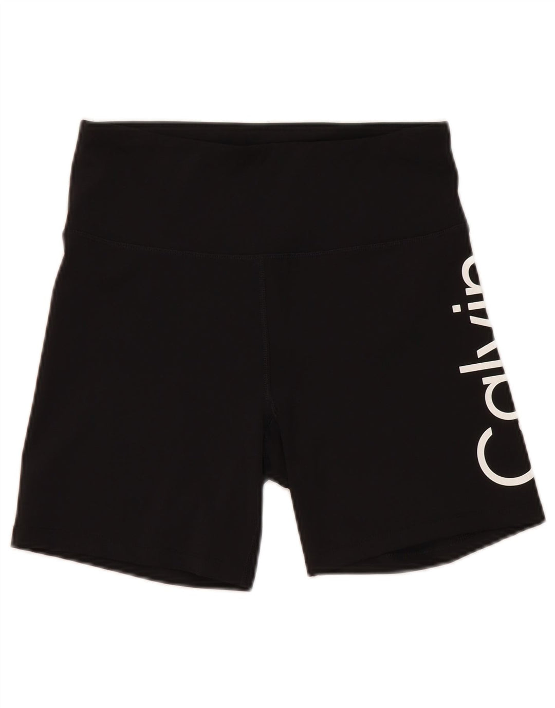 Calvin Klein Damen Graphic Sport Shorts UK 12 Medium Schwarz Polyester
