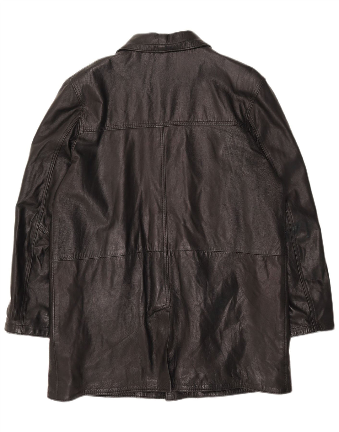 Vintage Herren Übergroße Lederjacke UK 40 Großes schwarzes Leder