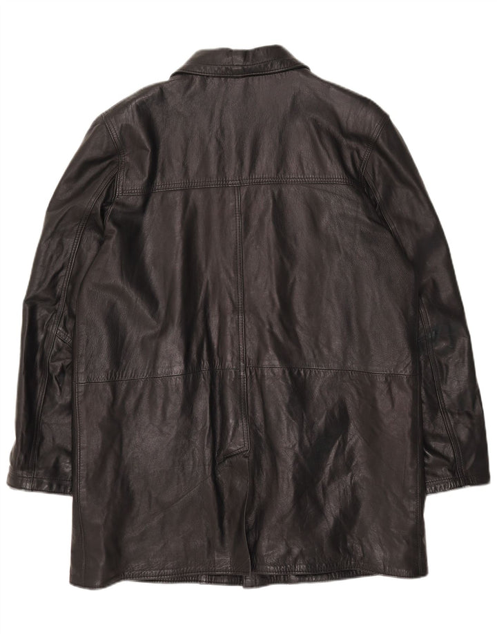 Vintage Herren Übergroße Lederjacke UK 40 Großes schwarzes Leder