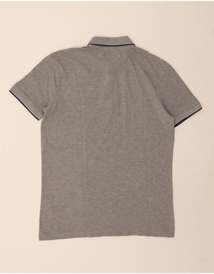 Kappa Herren Poloshirt 2XL Grau gefleckte Baumwolle