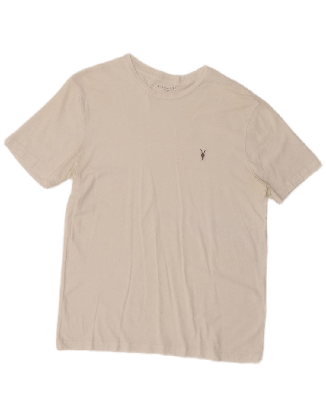 All Saints Herren T-Shirt Top Mittelweiß