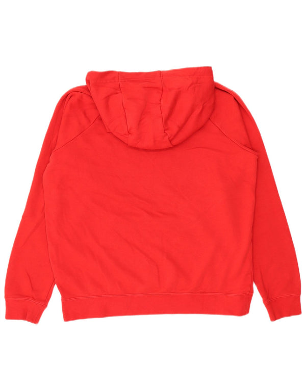 Nike Damen-Pullover mit übergroßem Kapuzenpullover, UK 14, mittelrote Baumwolle