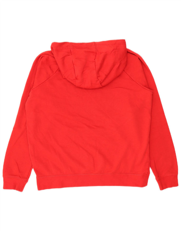 Nike Damen-Pullover mit übergroßem Kapuzenpullover, UK 14, mittelrote Baumwolle