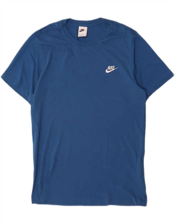 NIKE Mens T-Shirt Top Medium Blue Cotton