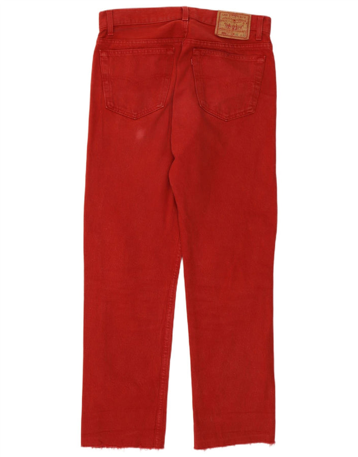 Levi's Herren 501 Straight Jeans W32 L28 Rote Baumwolle