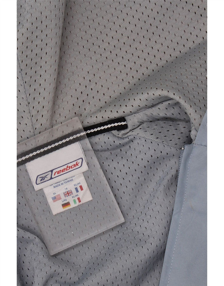 REEBOK Damen Übergroße Kapuzenpullover-Regenjacke UK 16 Large Blau