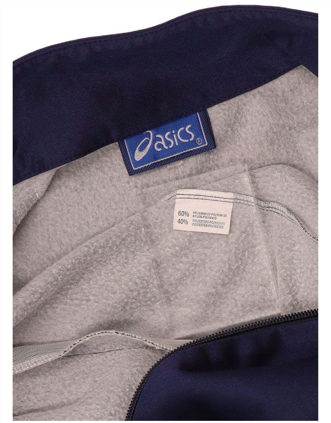 Asics Damen Grafik-Trainingsanzug-Oberteil, mittelgroß, marineblau, Polyamid, Sport