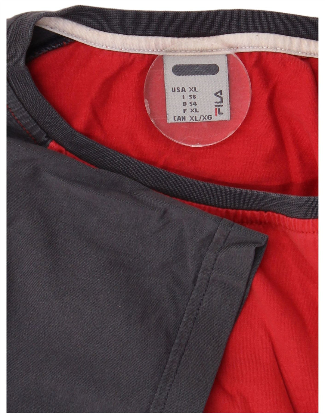 Fila Herren Grafik T-Shirt Top XL Rot Farbblock