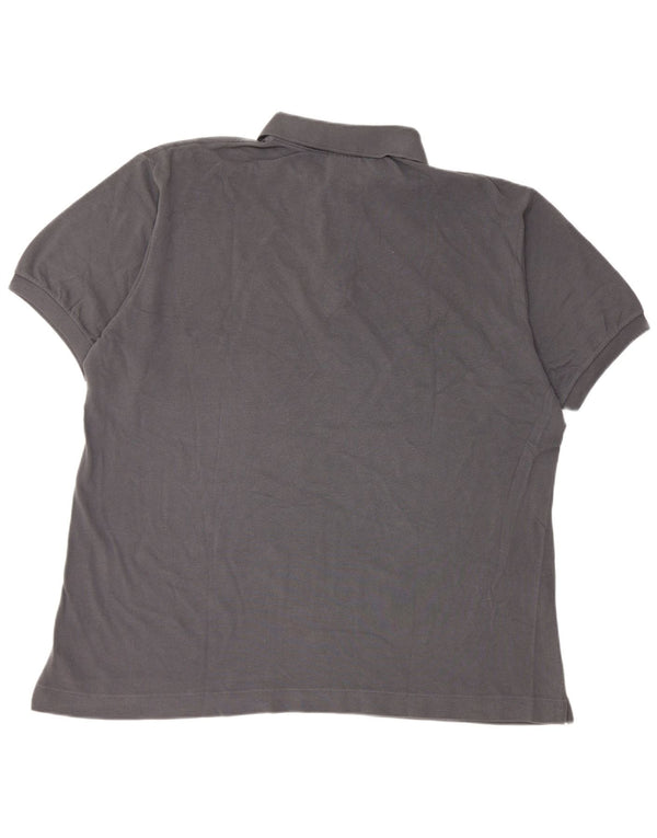 Lacoste Herren-Poloshirt, Größe 7 2XL, graue Baumwolle