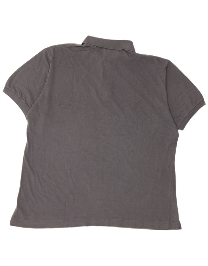 Lacoste Herren-Poloshirt, Größe 7 2XL, graue Baumwolle