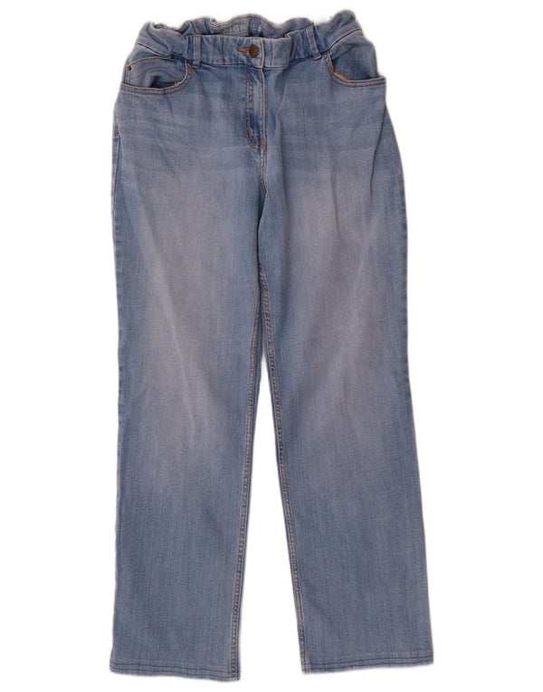 Marks & Spencer Damen-Jeans mit hoher Taille und geradem Bein, UK 16, Größe L, W32, L29, Blau