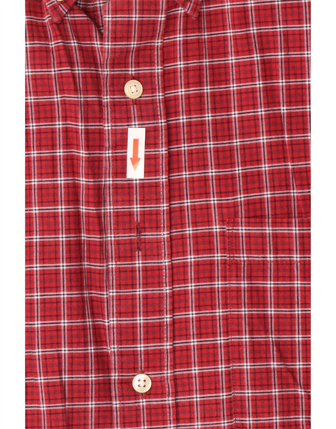 Izod Herrenhemd Medium Burgundy Plaid Cotton