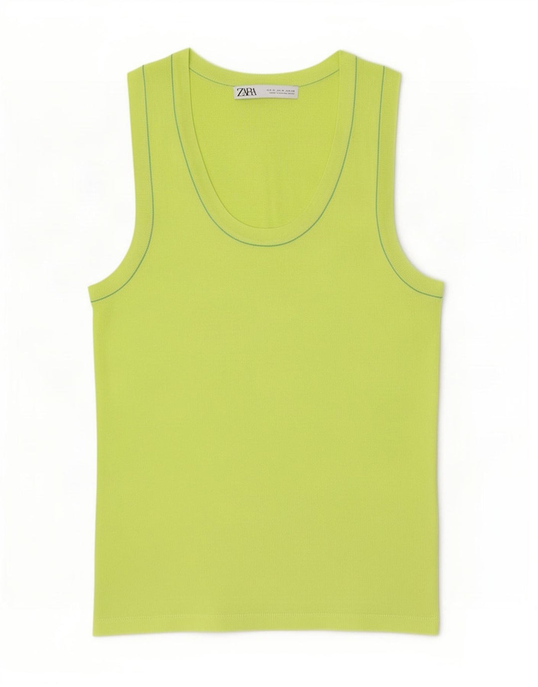 Zara Damen Weste Top UK 12 Mittelgrüne Viskose
