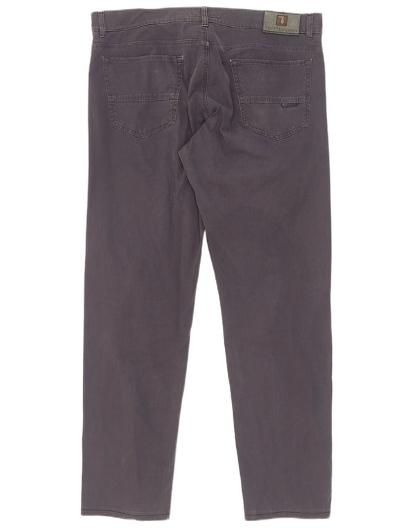 Trussardi Herren-Freizeithose, schmal, W35, L32, marineblau, Baumwolle