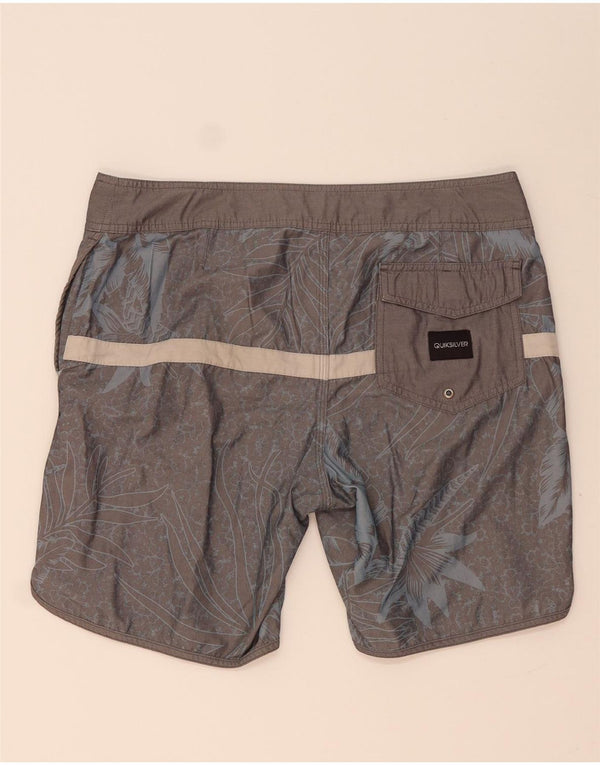 Quiksilver Herren-Badeshorts mit Grafik, mittelgraue Baumwolle mit Blumenmuster