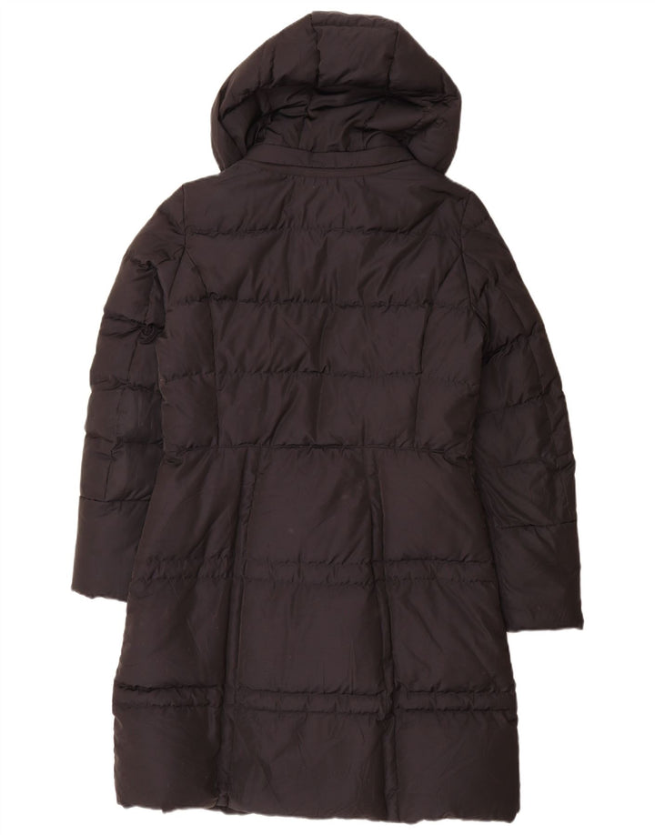 Geox Womens Hooded Wattierter Mantel UK 12 Mittelschwarzes Polyester