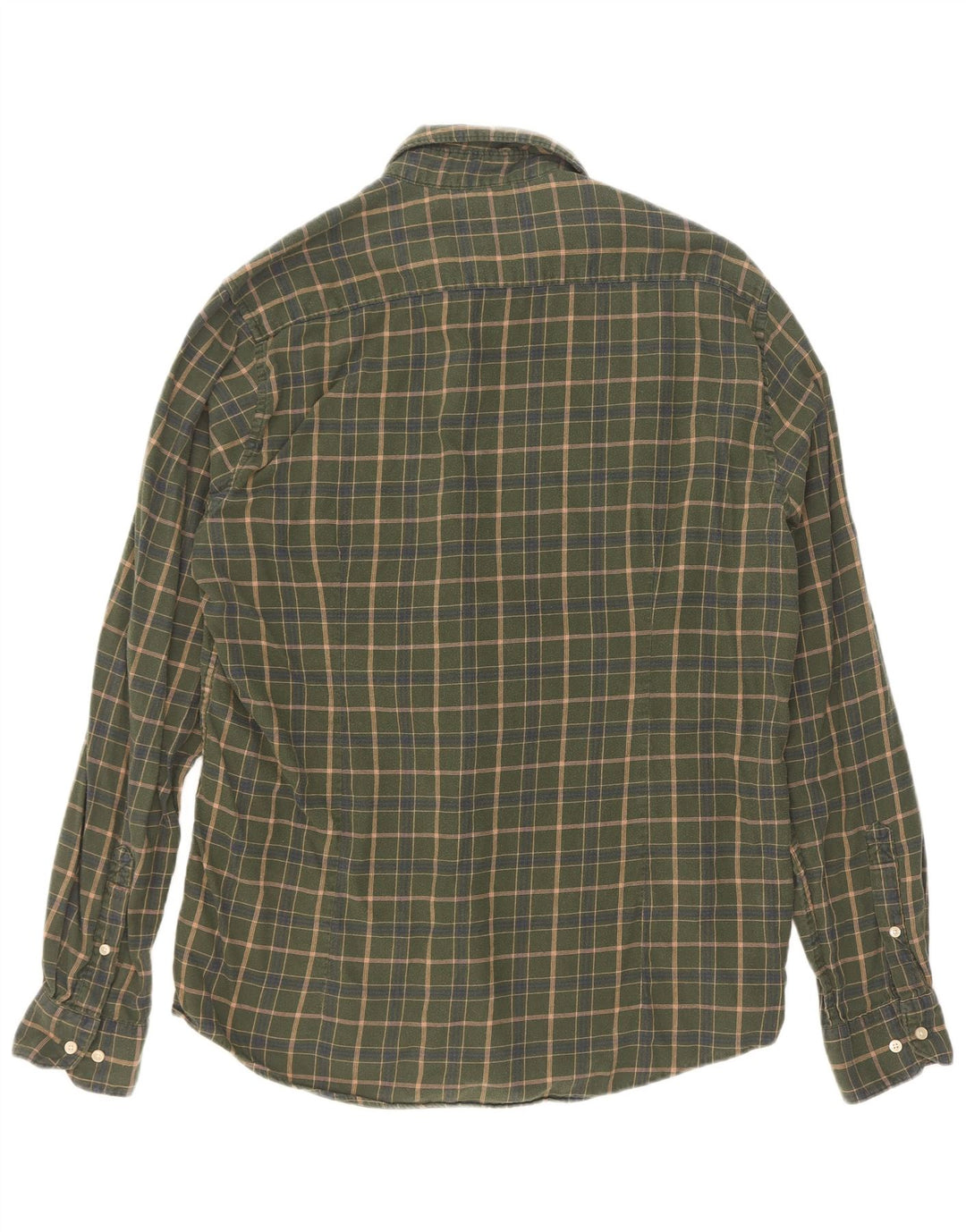 Barbour Herren-Hemd mit maßgeschneiderter Passform, großes Khaki-Karomuster aus Baumwolle