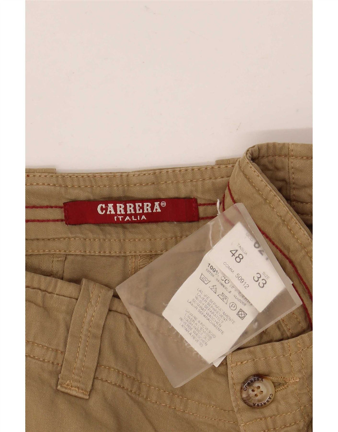 Carrera Herren Chinoshorts IT 48 Medium W33 Beige Baumwolle