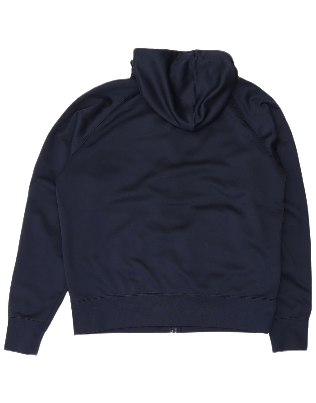 Nike Herren-Kapuzenpullover mit Reißverschluss, groß, marineblaues Farbblock-Polyester