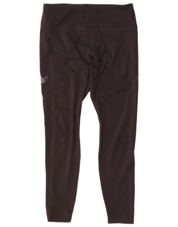 Nike Womens Graphic Leggings UK 14 Large Schwarz Polyester