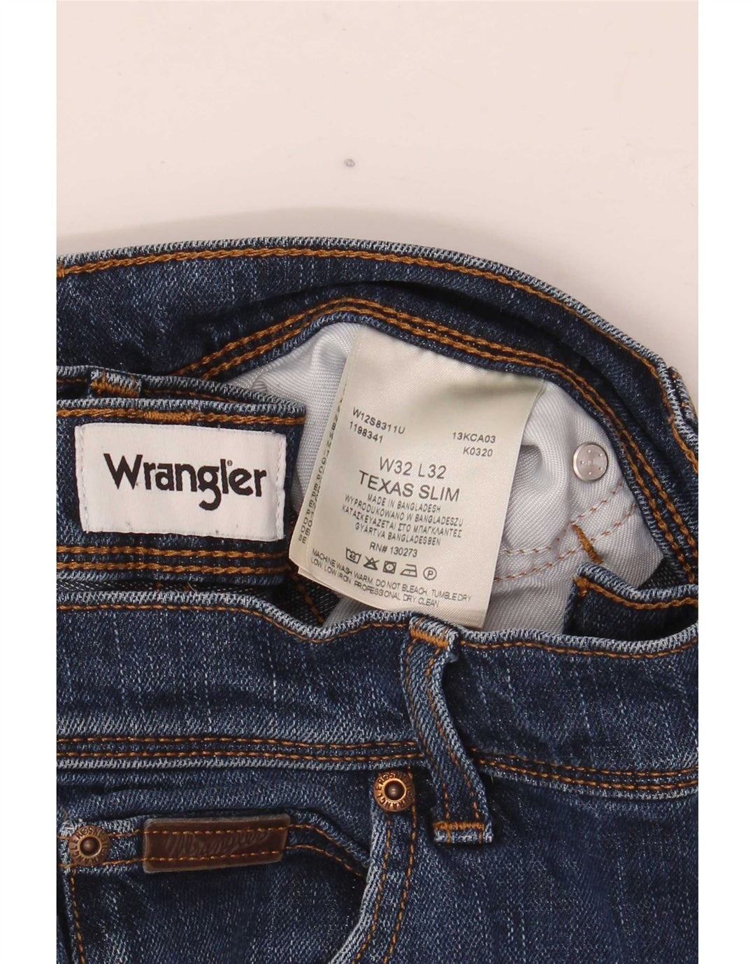 Wrangler Herren Texas Slim Jeans W32 L32 Blaue Baumwolle