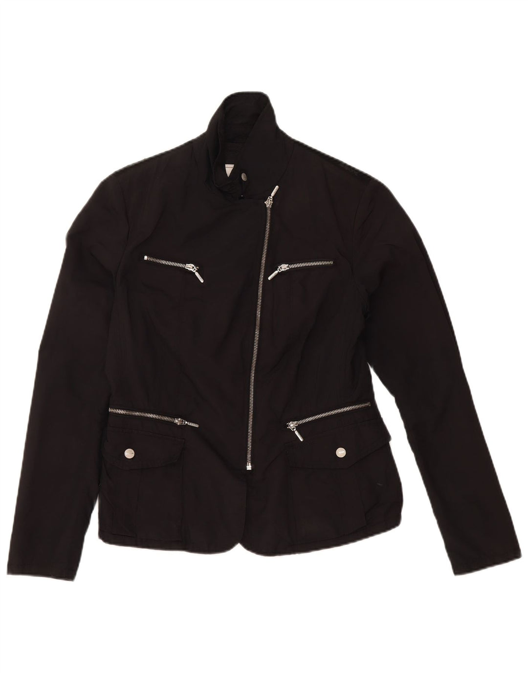 Geox Womens Utility Jacke UK 10 Small Schwarz Polyester