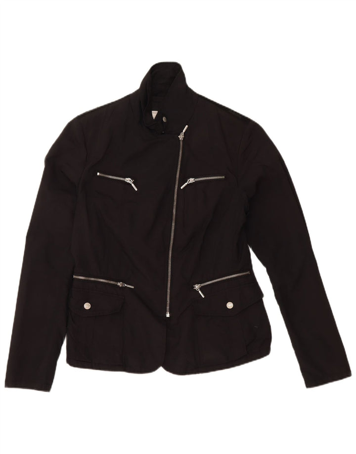 Geox Womens Utility Jacke UK 10 Small Schwarz Polyester