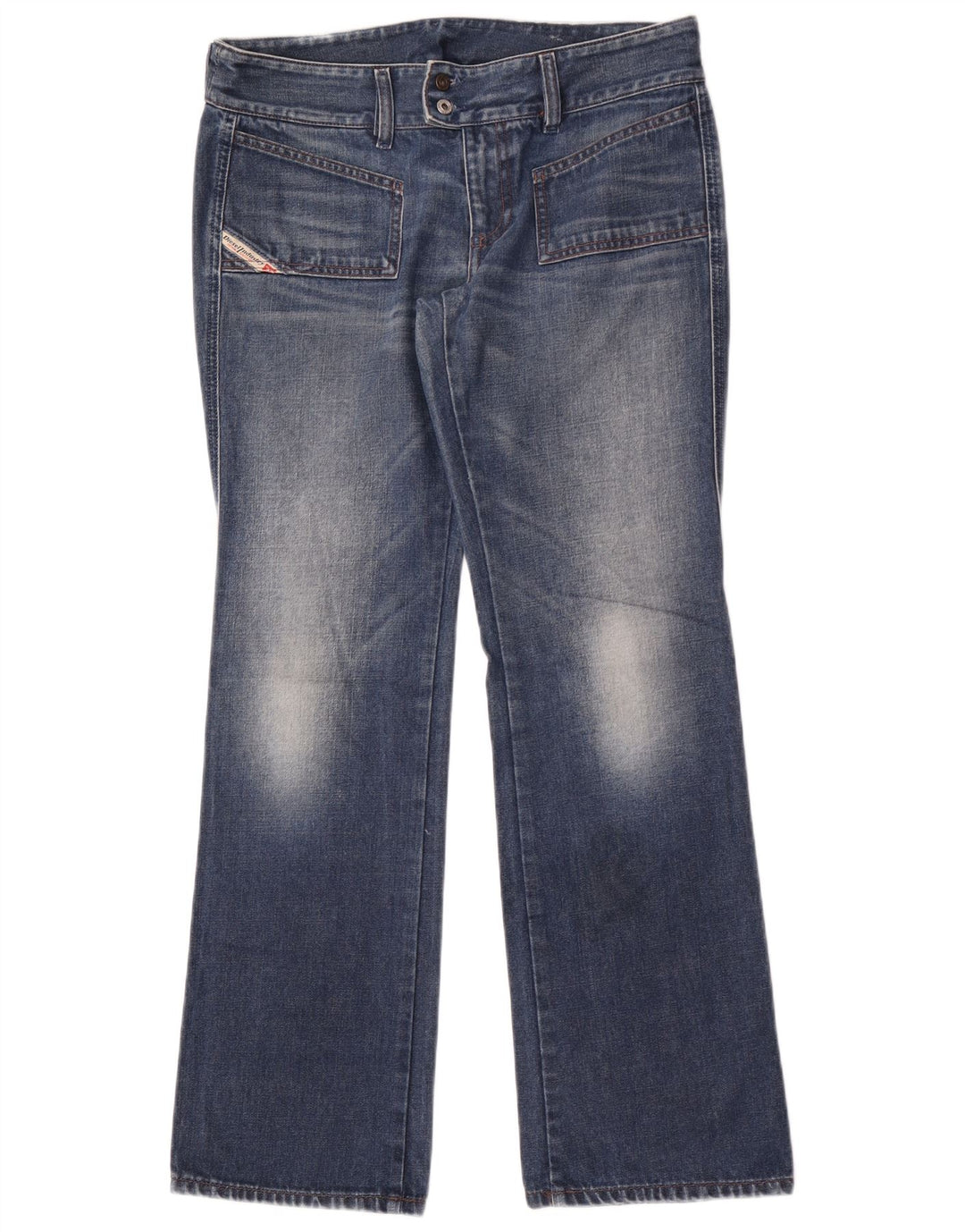 Diesel Damen Bootcut Jeans W32 L32 Blaue Baumwolle