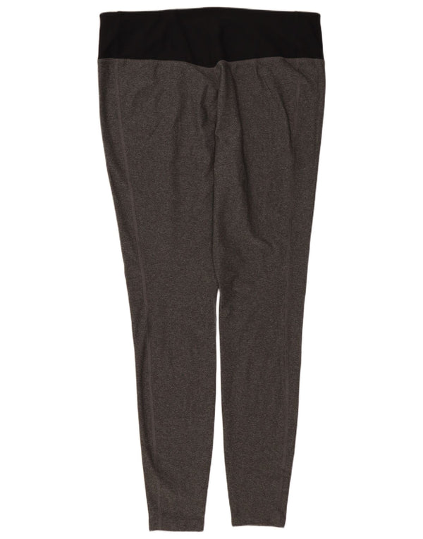 NIKE Damen Dri Fit Leggings UK 18 XL Grau Polyester