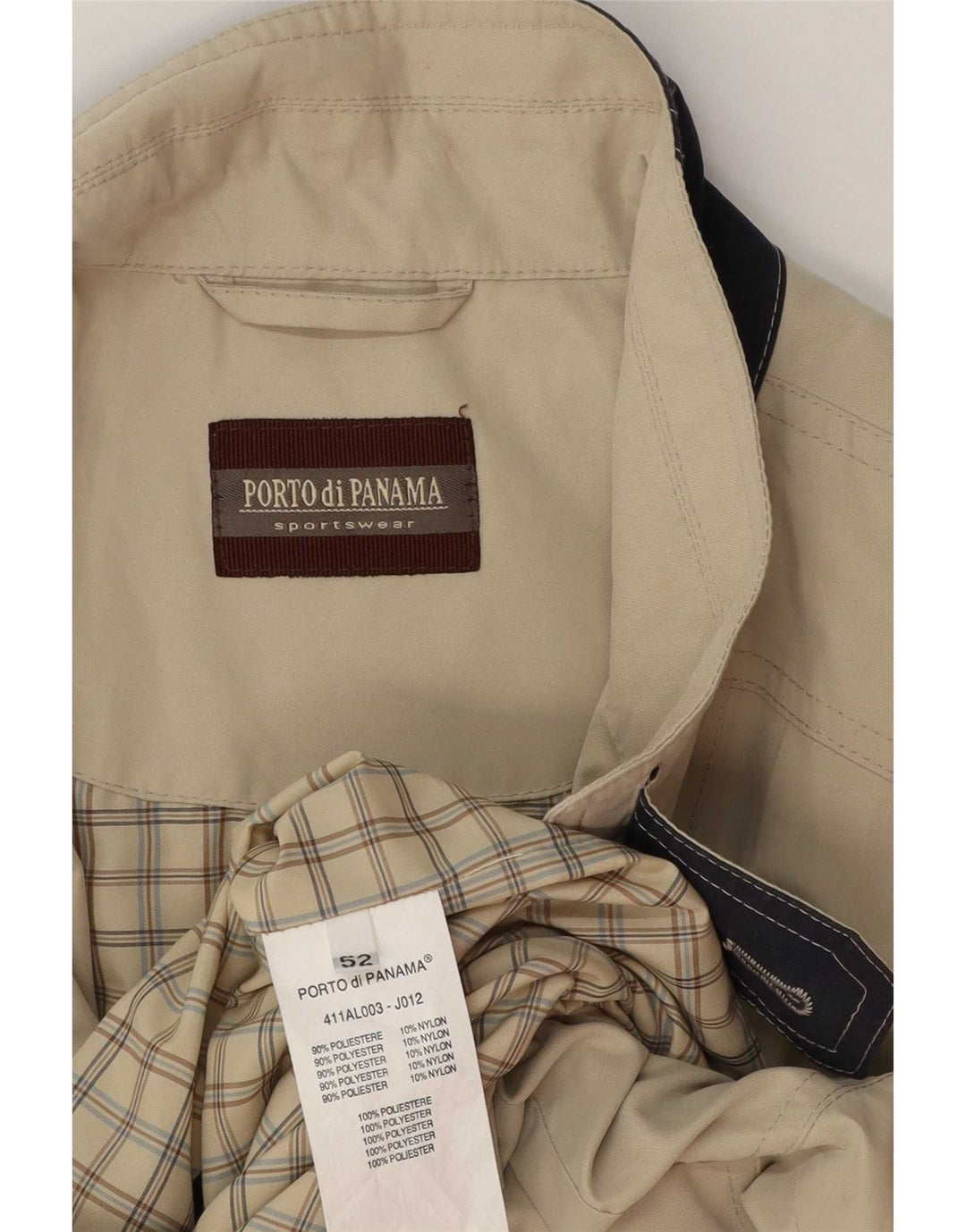 Porto Di Panama Herren-Utility-Jacke IT 52 XL Graues Polyester