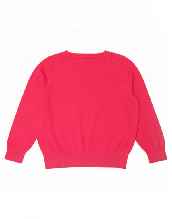Marks & Spencer Damen-Pullover mit V-Ausschnitt, Gr. 22 3XL, rosa Viskose