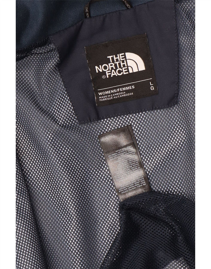 The North Face Damen-Regenjacke mit Kapuze, UK 16, Größe L, marineblaues Nylon